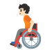 🧑🏻‍🦽 person in manual wheelchair: light skin tone display on Google